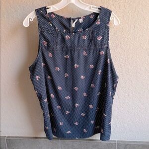 Frenchi Sleeveless Floral Blouse